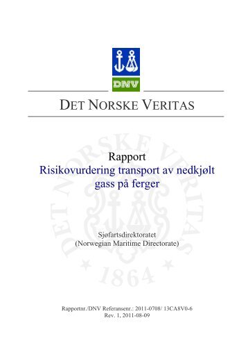 Rapport fra DNV om transport av nedkjÃ¸lte gasser Rev. 1.1