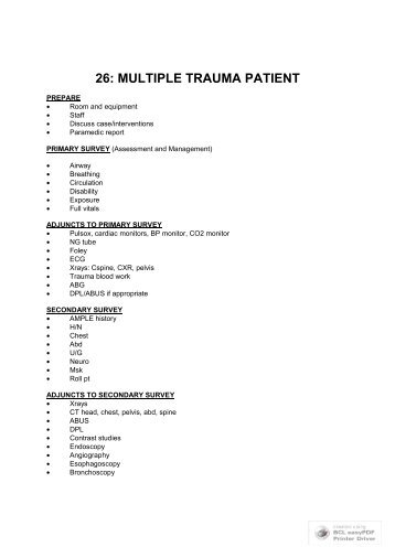 26: MULTIPLE TRAUMA PATIENT - rEMERGs