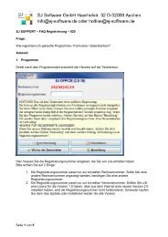 Seite 1 von 4 SJ SUPPORT â FAQ Registrierung â 020 Frage: Wie ...