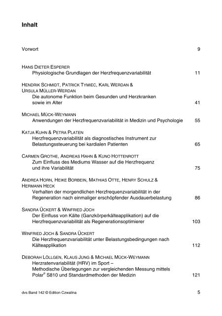 Inhaltsverzeichnis (PDF) - FELDHAUS VERLAG