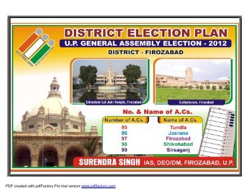 District Election Plan 2012 - Firozabad