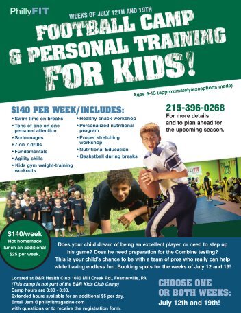 football camp & personal training for kids! - PhillyFIT Magazine