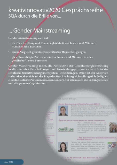 SQA durch die Brille ... von Gender Mainstreaming