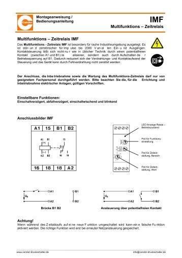 Zeitrelais IMF - Condor Druckschalter