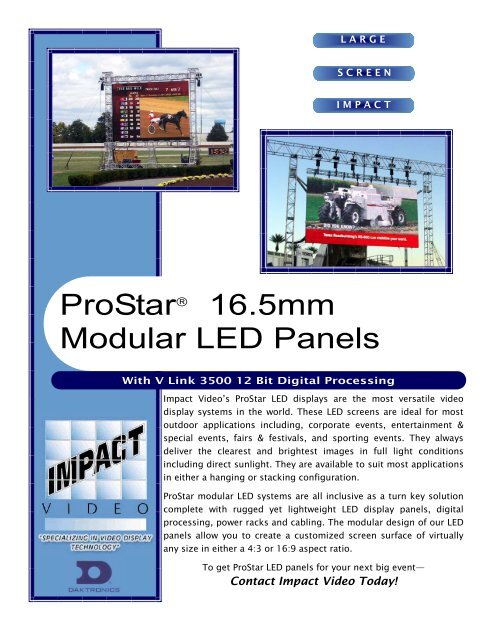1 Daktronics ProStar LED Module 16.5MM Outdoor