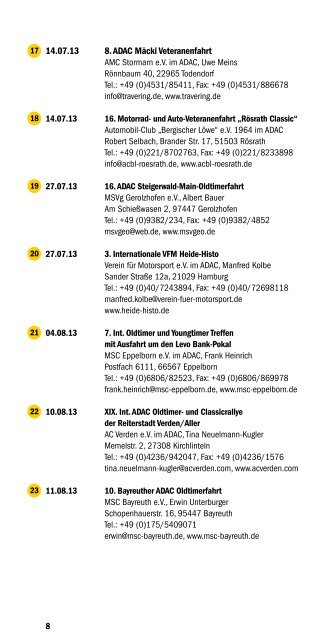 Ausschreibung ADAC Classic Revival Pokal 2013 ... - MSC Eppelborn