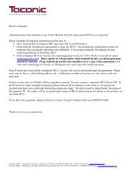 NIAID Material Transfer Agreement - Taconic