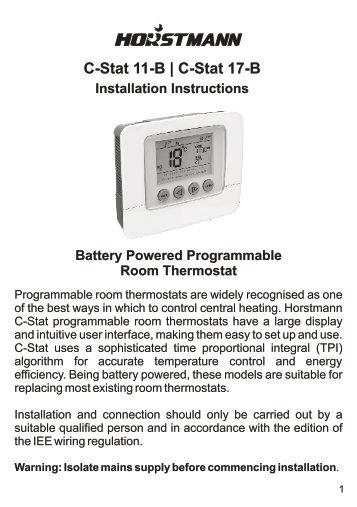 C-Stat 11-B | C-Stat 17-B - Horstmann