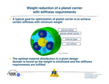 Weight reduction of a planet carrier with stiffness requirements - Ansys