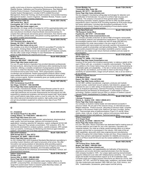 2008 Pittcon Final Program - Pittcon Web Archives