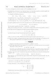 A1b Vectors and Matrices: Example Sheet 2 Michaelmas ... - Tartarus