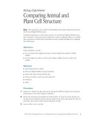 Comparing Animal and Plant Cell Structure - Materials Science ...