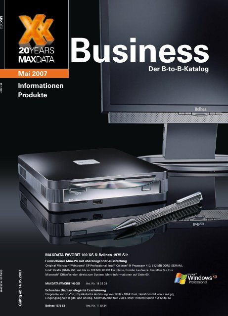 Der B-to-B-Katalog Informationen Produkte Mai 2007 - MaxData
