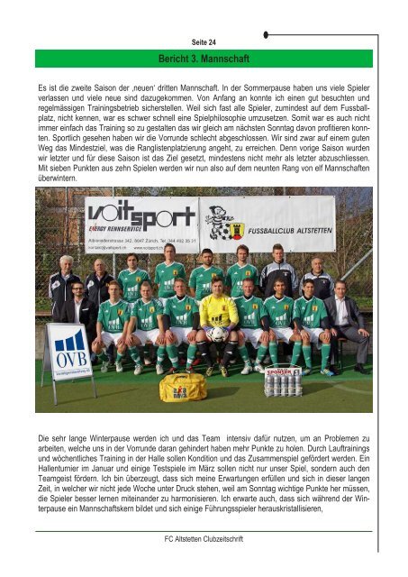 FCA Info Dezember 2012 - FC Altstetten