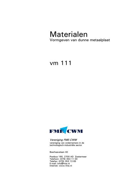 VM111 Materialen - vormgeven van dunne plaat.pdf - Induteq