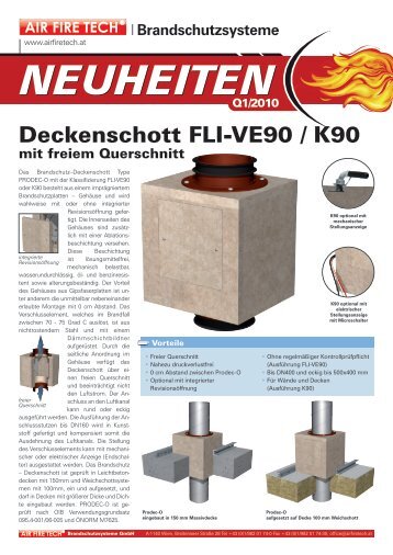 Deckenschott FLI-VE90 / K90 - AIR FIRE TECH