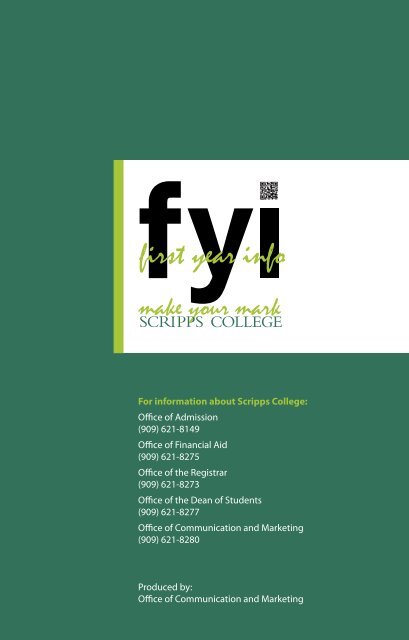 PDF of the 2012-2013 Academic Catalog - Scripps College