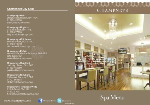 Download Price List PDF - Champneys