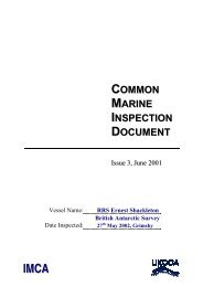 imca common marine inspection document - British Antarctic Survey