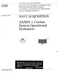 AN/BSY-1 Combat System Operational Evaluation