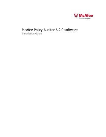 McAfee Policy Auditor 6.2.0 software