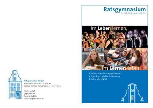 Einladung zum Tag der offenen TÃ¼r - Termin - Ratsgymnasium Minden