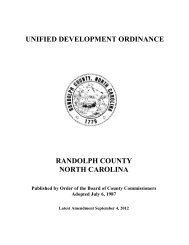 unified development ordinance - Randolph County Government