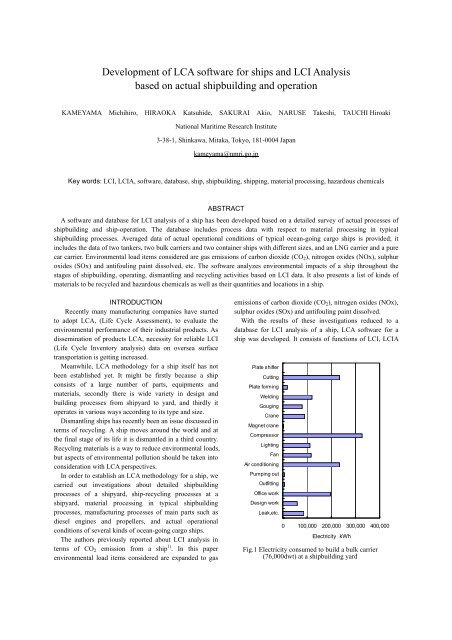 Lca Software.pdf Development of LCA software for ships and LCI Analysis based on ...