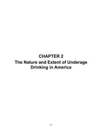 CHAPTER 2 The Nature and Extent of Underage ... - SAMHSA Store
