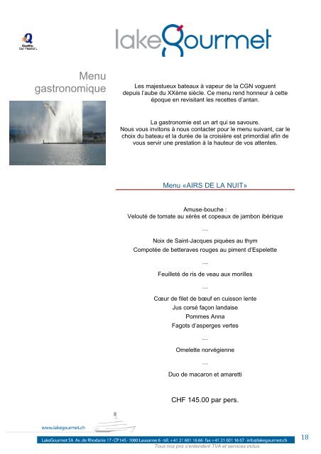 Offre 2013 Grand Bateau Fr - LakeGourmet