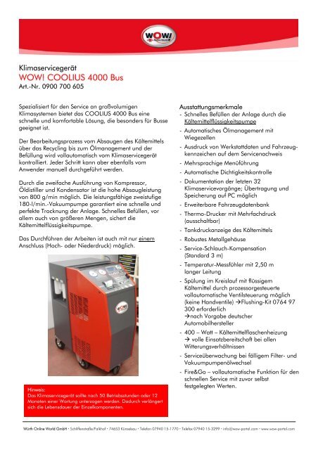 WOW! COOLIUS 4000 Bus