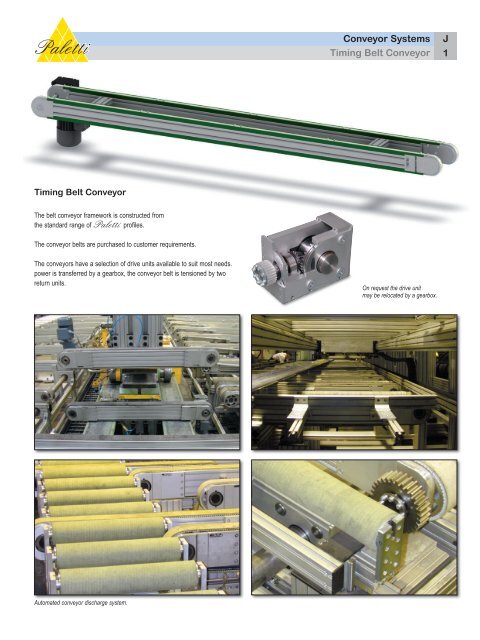 timing conveyor belt