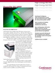 PowerliteTM DLS 8000 - Continuum Lasers