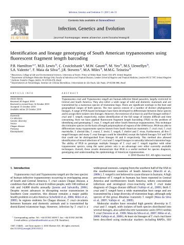 Identification and lineage genotyping of South American ...