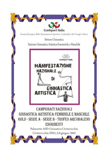 Artistica Orari e Programma Gara Nazionali 2010 - Confsport Italia