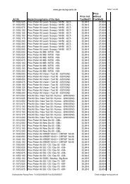 PROX Pricelist 2011 Großewächter Racingparts Tel:0049-5225