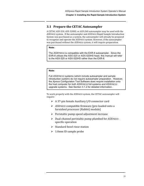 ASXpress Operator's Manual - CETAC Technologies