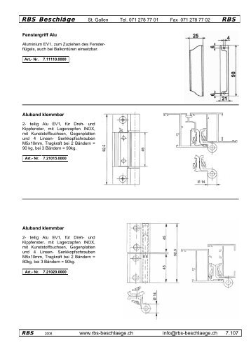 Alubänder - Rbs-beschlaege.ch