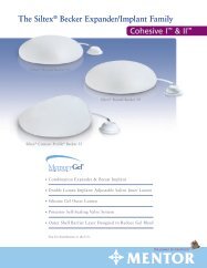 personificering farve overrasket Smooth Round Low Profile Gel Implant Cohesive Iâ„¢ - Mentor