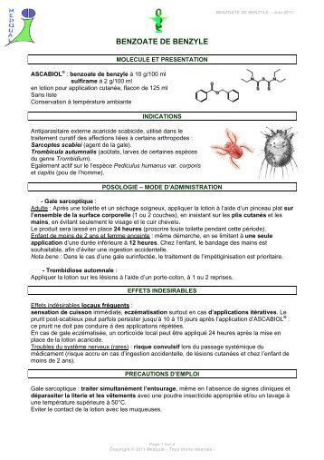 benzoate de benzyle - MedQual