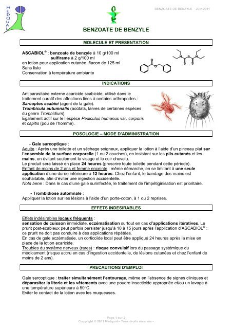 benzoate de benzyle - MedQual