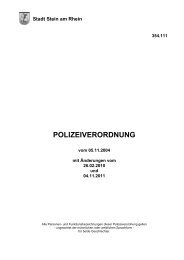 354-111_Polizeiverordnung. - Stein am Rhein