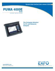 Puma 4000E Series TELECOM/DATACOM ANALYZER