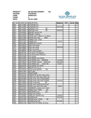 059051031 SN GG2200 Sta - Leisure Spares