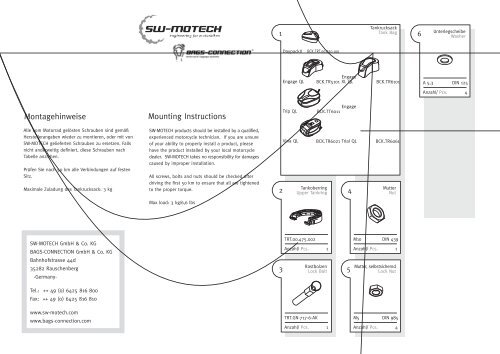 Montagehinweise Mounting Instructions - BikerFactory