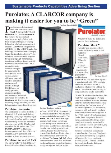 dominator - Purolator Air Filtration