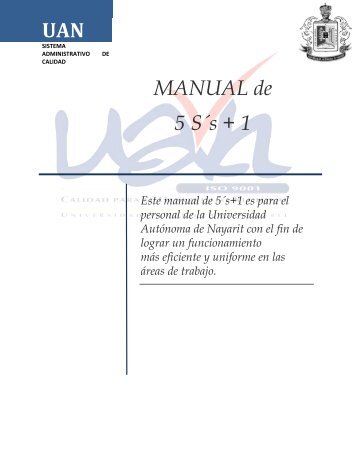 MANUAL de ORGANIZACION de 5 S Â´ s + 1 - sistema administrativo ...