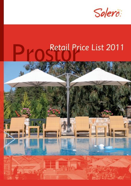 Prostor Retail Price List 2011 - Solero Parasols