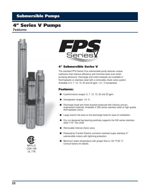 FPS Series V - Franklin Electric