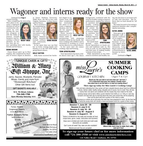 Indiana's Cookin' - 3/26/12 - Indiana Gazette